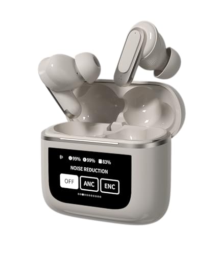 【2025新登場】TOKATech LUMIPods PRO Bluetooth5.4 スマートスマートディスプレイの搭載 完全ワイヤレスイヤホン｜タッチ操作｜多語言対応｜ANC+ENCノイズキャンセリング｜通話対応｜長時間再生｜iPho