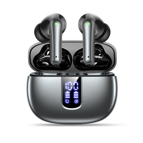 イヤホン bluetooth ワイヤレスイヤホン ブルートゥース イヤフォン LEDディスプレイ ダブル マイク ENCノイズキャンセリング通話 Hi-Fi音質 ハンズフリー通話 ぶるーとぅーす カルナ型 iPhone/Andro