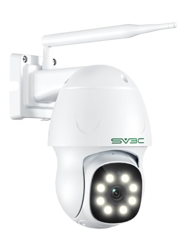 SV3C 防犯カメラ 屋外 ワイヤレス 800万画素 2.4/5G対応 無線 屋外カメラ ptzカメラ 夜間カラー撮影 自..