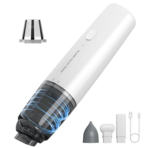 Juckier ハンディクリーナー 車用掃除機 292g超軽量 車内用そうじき 13000Pa強力吸引 ブロワー&吸引機能 USB Type-C急速充電 コード...