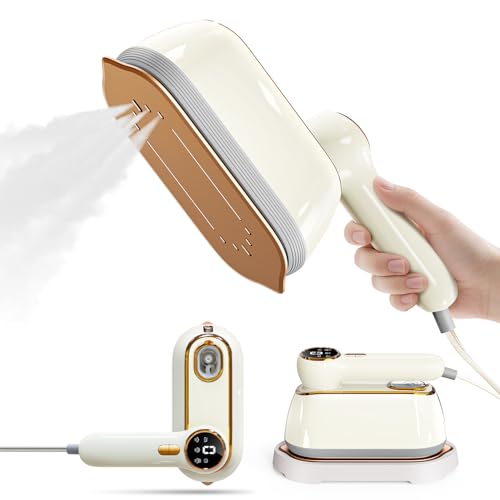 アイロン スチームアイロン 【10秒速熱・ 折畳み式 ・干湿両用】 衣類スチーマー シワ伸ばし ハンディ..