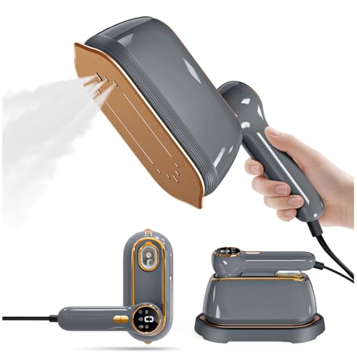 アイロン スチームアイロン 【10秒速熱・ 折畳み式 ・干湿両用】 衣類スチーマー シワ伸ばし ハンディ..