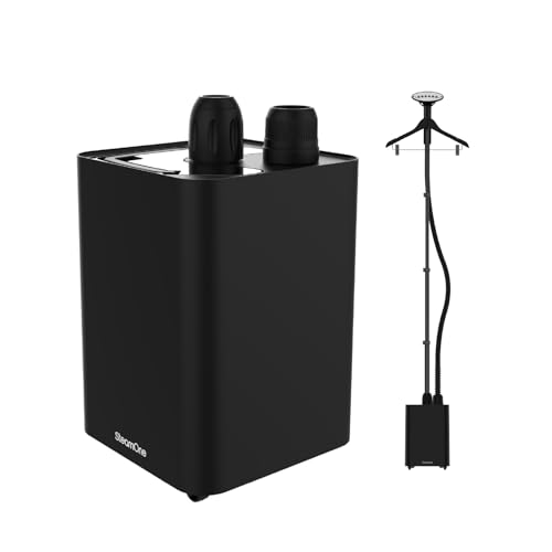 スチームワン(SteamOne) 衣類スチーマー HENRI ヘンリー 置き型パワフルスチーム/大容量タンク/キャスター付き/省スペース/ハンガーラック付き/大...