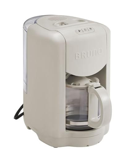 BRUNO ブルーノ コーヒーメーカー 全自動 ミル付き コーヒー 豆挽き ドリップ コンパクト 小型 ペーパーレス メッシュフィルター 2杯～5杯 オートオフ 簡単操作 おしゃれ グレージュ BOE151-GRG