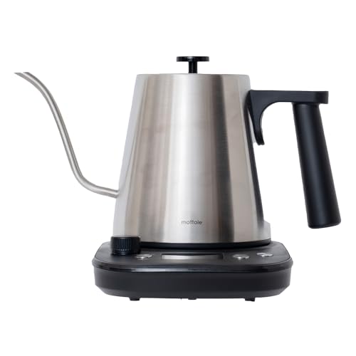 mottole ドリップケトル 電気 温度調整 保温機能 0.8L 1200W 高出力 液晶ディスプレイ 注ぎやすい S字ネック 細口 軽量 コンパクト 空焚き...