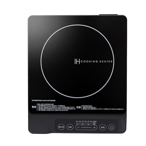 ١å IHå󥰥ҡ IH 1400W ѥ ޥͥåȥץ饰 ֥å35 x 29 x 4.8 cm