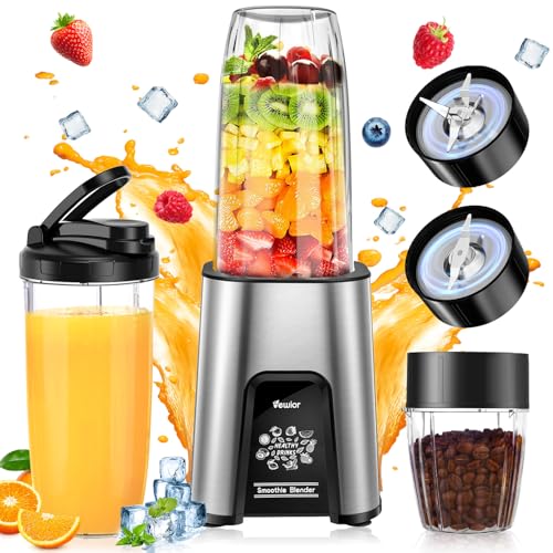 ジューサー ミキサー【1台多役・850W ハイパワー ?790ML大容量】VEWIOR ブレンダー 氷も砕ける スムージー/野菜/果物/ジュース/コーヒーミル/...