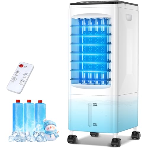 AQielev 冷風機 冷風扇 強力送風【2025年革新アップ ・極上の冷感届け ・1台4役】 静音 ...