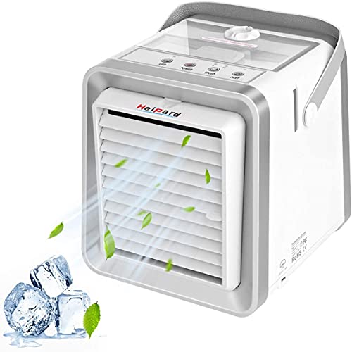 【2021年版】 HeiPard 冷風扇 冷風ファン 空気清浄機能付き 冷た い風感じる 風量2段階切り替え コンパクト 小型 省エネ 熱中症と暑さ対策 軽量 オフィス キャンプ 仕事 自宅用 USBケーブル付き