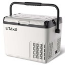 Litake 【2025最新】車載冷蔵庫 18L ポータブル冷蔵庫 急速冷凍 -20℃〜20℃ 45W省エネ 静音 3WAY電源対応 DC12V/24V AC1...