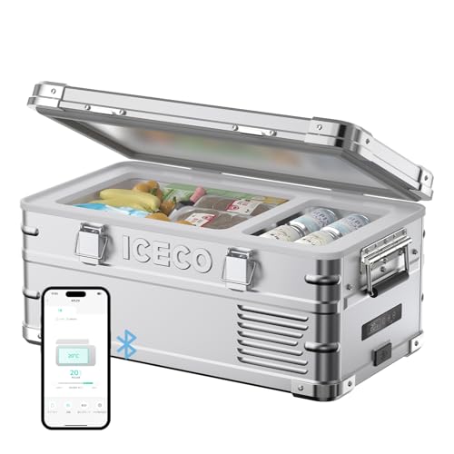 ICECO APL20 車載冷蔵庫 20L -20℃〜20℃ 軽量アルミ製 ポータブル冷蔵庫 5年品質保証 低動作音 急速冷凍 アプリ制御 3WAY電源対応 D...