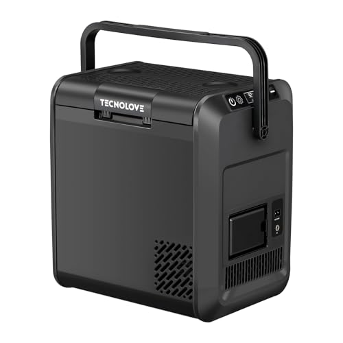 22L 車載冷蔵庫 ハンドヘルド 小型 両開き ポータブル急速冷蔵冷凍庫 -20℃〜10℃ LED温度表示 4WAY電源対応 AC100V DC12V 24V ...