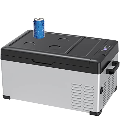 Sumeriy 車載冷蔵冷凍庫 25L -20℃〜20℃ 急速冷凍 大容量 省エネ 冷蔵庫 2WAY電源対応 DC12V24V/AC100V 車載家庭両用 静音...