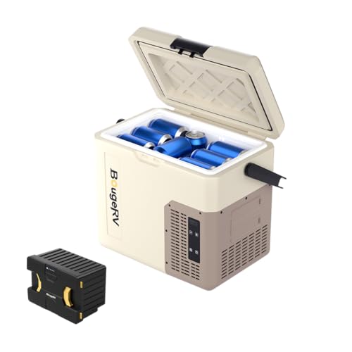 【防災認定】【急速冷凍&173Whバッテリー付属】BougeRV ポータブル冷蔵庫 小型 18L -20℃〜20℃ 冷凍冷蔵対応 軽量 静音 省エネ 大型ハンド...