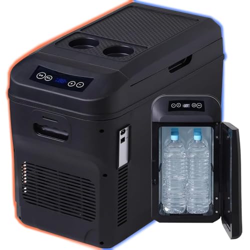 iimono117 車載 冷蔵庫 24L (-2℃〜60℃) 冷温庫 AC110V家庭用 DC12Vカー用 24Vトラック用 保温保冷ボッ..