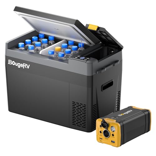 【277Whバッテリー付き&急速冷凍】BougeRV 車載冷蔵庫 29L -22℃〜10℃ 急速冷凍 ポータブルれいぞうこ 車載冷蔵冷凍庫 3WAY電源 DC1...