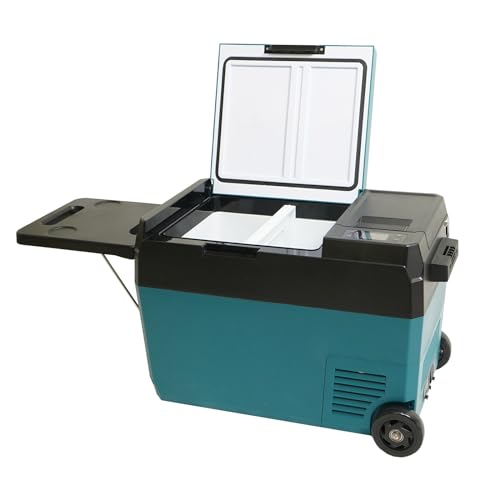 Fkstyle【食材もアイスもこれ1台】 車載冷蔵庫 22L ポータブル冷蔵庫 仕切り付きで冷凍と冷蔵を同時に!-20℃まで設定可 静音設計で車中泊も快適 キャ...