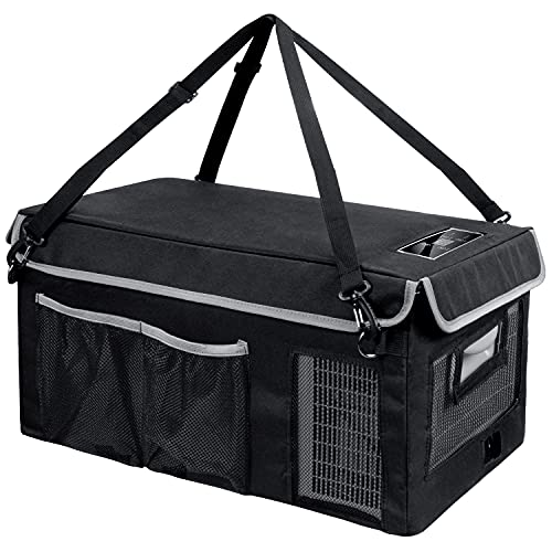 Sumeriy車載冷蔵冷凍庫 保冷バッグ 18L専用 車載冷蔵庫の持ち運びに便利 収納用 防滴 ベルト付き