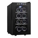 ANTAI ワインセラー 8本収納 静音 省エネ LED温度表示 タッチパネル 温度調節可能 家庭用 業務用 小型 保冷庫 ブラック PSE認証(8本収納)