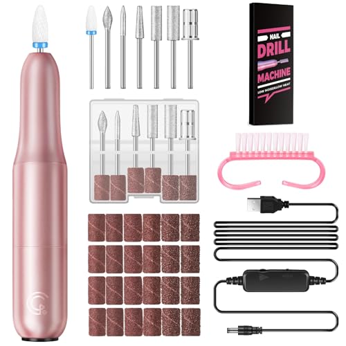PEACECOLOR ネイルマシン 電動ネイルマシン 7PCネイルビット付け 電動爪やすり ネイルオフマシーン ネイルケア 爪磨き 甘皮処理 角質除去 ジェルネ...