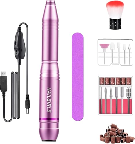 【ネイリスト推薦】 NAILGIRLS 電動ネイルマシン 11個のビット ネイルマシン ビット ジェルネイル オフ キット ネイルケア 爪磨き 甘皮処理 甘皮ケ...