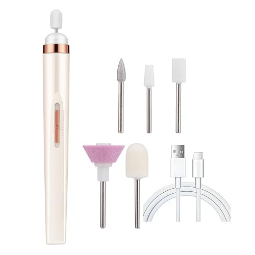 YUNMI 電動ネイルマシン 研磨 爪磨き 5個のビット ジェルネイルオフ マニキュア対応 甘皮処理 甘皮ケア 正逆回転 4段階変速 USB給電 自宅サロン用