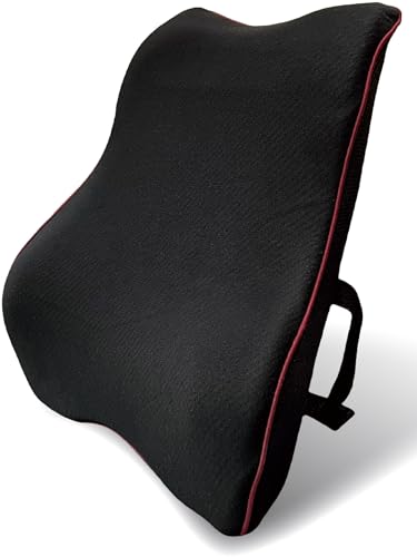 MORIPiLO ランバーサポート 車 クッション 椅子 座布団 背中と腰の事を考えた 低反発 柔らかめ ブラッ..