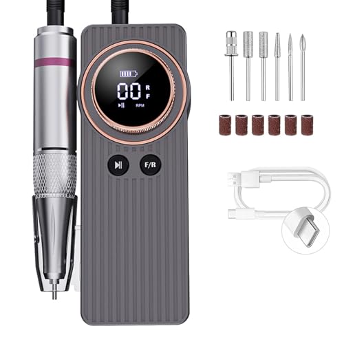 電動ネイルマシン エルエンスタジオ 携帯用ネイルマシーン 電動ネイルマシンキット 充電式ネイルドリル 0-35000RPM スピード調節可能 正逆回転 ジェルネ...