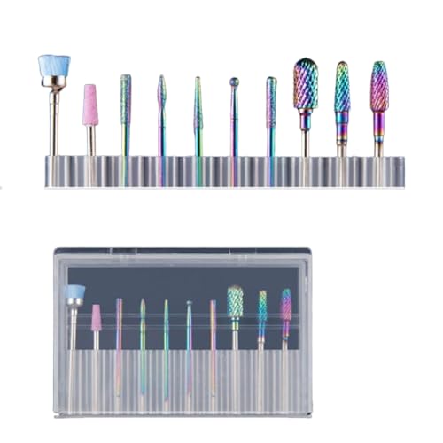 10点セット ネイルビット タングステン鋼製 研磨 爪磨き 甘皮処理 角質除去 プロケア用 自宅サロン用工具 ネイル研削工具