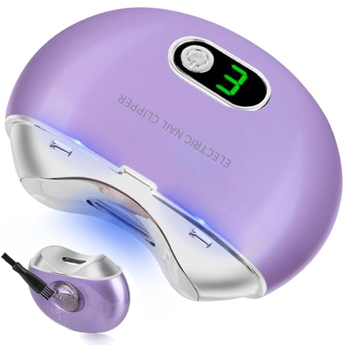 電動爪切り 爪切り【2025モデル 爪削り3段階スピード】 爪やすり 電動 紫外線LEDライト 低騒音 軽量 Type-C充電式 操作簡単 飛び散らない ゴミボックス付き 持ち運びに便利 ネイルケア 電動つ