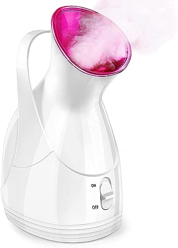 ホワイト スチーマー美顔器 ナノスチーム美顔器 美顔スチーマー スチーマーフェイス フェイシャルスチーマー アクリロニトリルブタジエンスチレン (ABS) 顔 ...