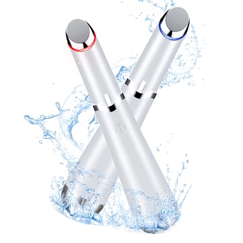 目元美顔器【令和7年先行版】 目元ケア 美顔器 温熱ケア イオン導入 微振動 2色LED 美容器 フ ...