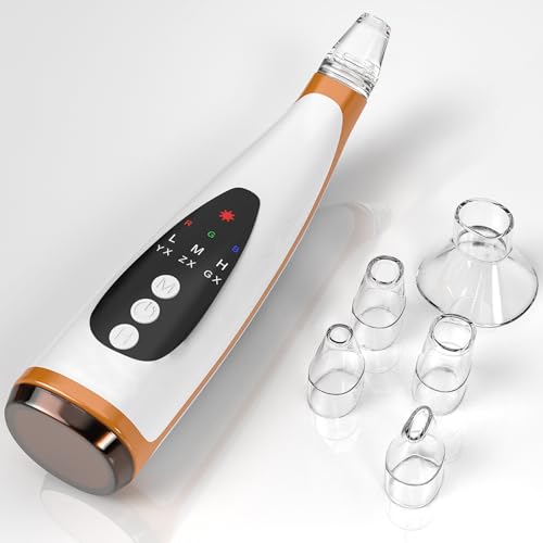 毛穴吸引器 3in1 美顔器 吸引 温熱 LEDケア 3段階モード 6種類ヘッド LCDディスプレイ搭載 USB充電式 ..