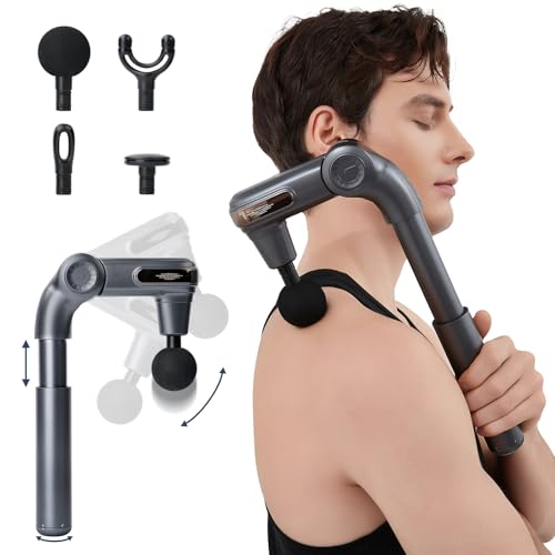 DGV ハンディガン パワフル 10mm振幅 11cm伸縮ハンドル 背中まで届く リリースガン 5段変速 Type-C急速..