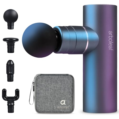 arboleaf 筋膜リリースガン ハンディガン MINI アルミ合金ボディ 5段階強力振動 自適応モード付き 4つ..