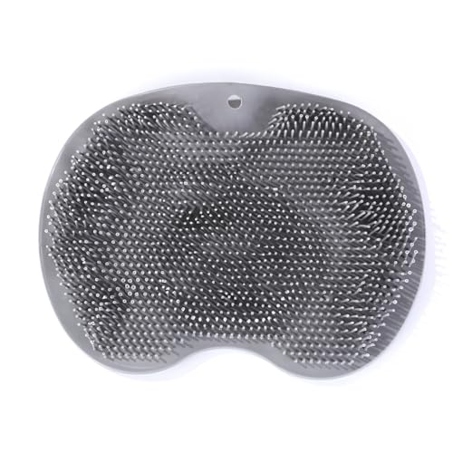 DIZLAS フットブラシ 足洗いマット 足の匂い消し 足ブラシ ボディブラシ 硬め 角質 足裏マッサージ 臭い防止 (グレー)