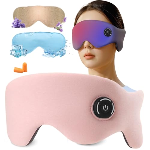 YAYAMIYA ワイヤレス設計 ホットアイマスク USB 電熱式ヒーター 安眠目元美顔器 温冷両用アイマスク タイマー設定 3段階温度調節 蒸気 遮光 軽量 ...