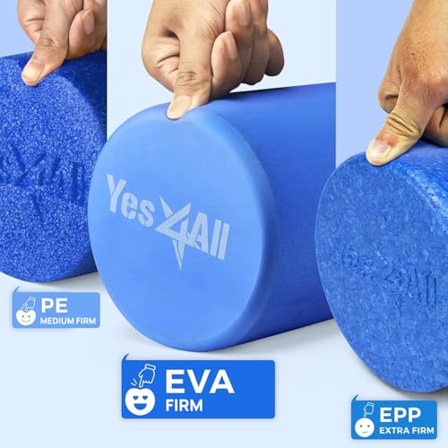 Yes4All EVA 硬め 背中用フォームローラー - エクササイズ、ヨガ、ピラティス用 ラウンドバックローラー 30/45/60/90 cm