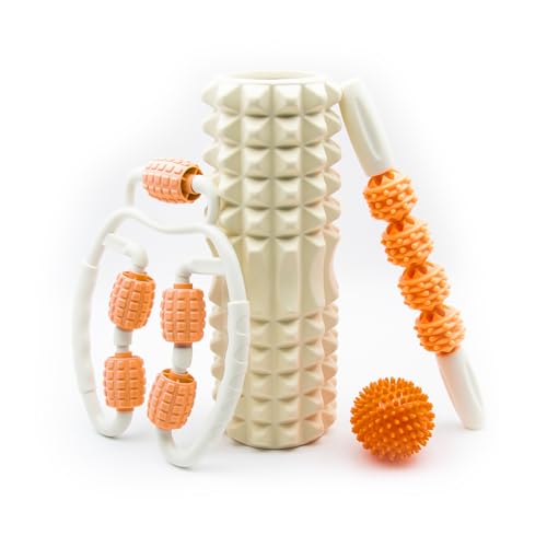 TINY SPARK フォームローラー 4点セット 筋膜リリース マッサージローラー ヨガボール ストレス解消 筋..