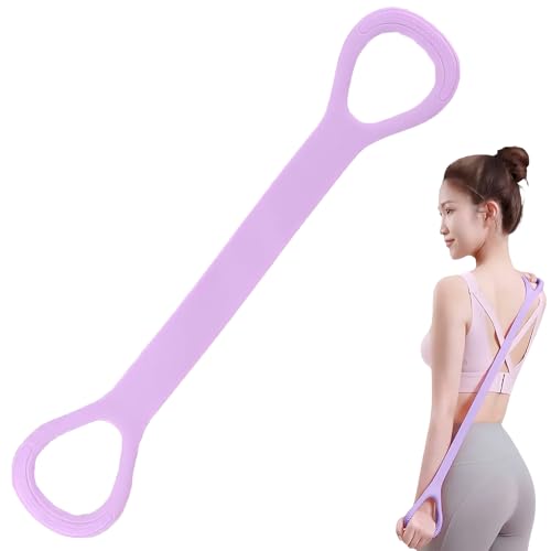 OKAWASI ストレッチバンド トレーニングチューブ フィットネスバンド (グリップ付) 背中 肩甲骨 ストレ..