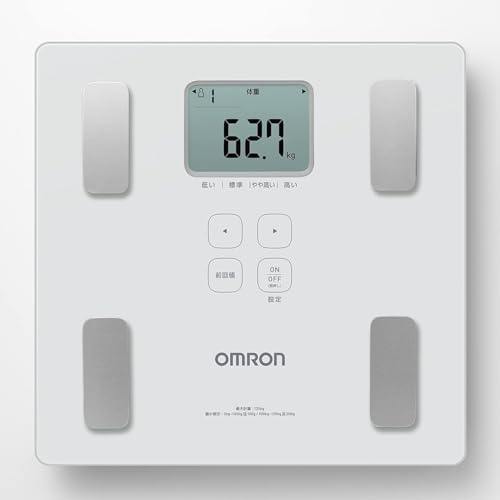 オムロン 体重 体組成計 カラダスキャン ホワイト KRD-203-W 自動認識 乗るだけで測定開始 薄型設計