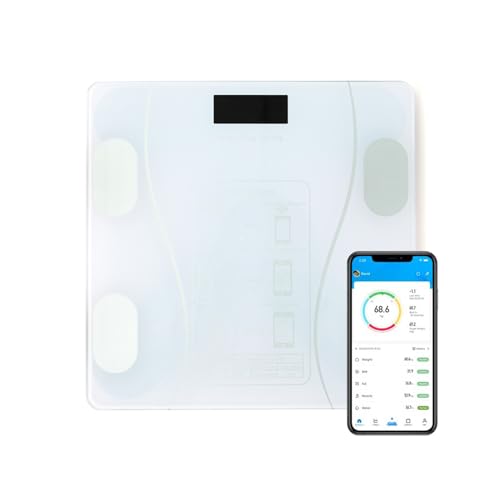 [SUNGRAN] 体重 体組成計 スマホ連動 超薄型 軽量 コンパクト 【選べるUSB充電/電池式】 12項目測定可能 高精度センサー 電源自動ON/OFF アプリ管理 自動記録 Bluetooth対応 BMI 体脂肪率 筋肉量 基礎