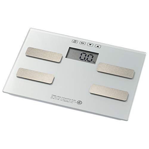 オーム電機 体重体組成計(強化ガラス製測定台/単4形×3本使用/シルバー) HB-KG11H1-S