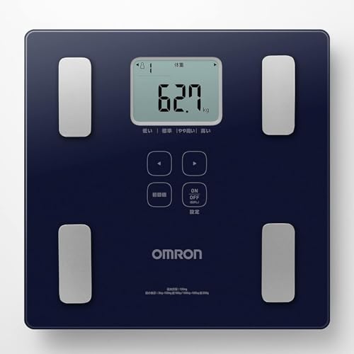 オムロン 体重 体組成計 カラダスキャン ダークブルー KRD-203-DB 自動認識 乗るだけで測定開始 薄型設計