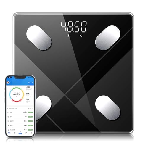 体重計 体脂肪計 体組成計 Bluetooth接続 体重など多項指標 体脂肪率、筋肉率、体水分率、BMI など測定..