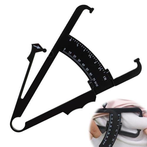 EsiFare 皮下脂肪キャリパー 皮下脂肪 測定 皮下脂肪 器具 皮下脂肪厚測定器 体脂肪 皮下脂肪 皮下脂肪定規 脂肪 定規 体脂肪クリップ 体脂肪 挟む ダブルスケール 利便性 耐久性があり 操作