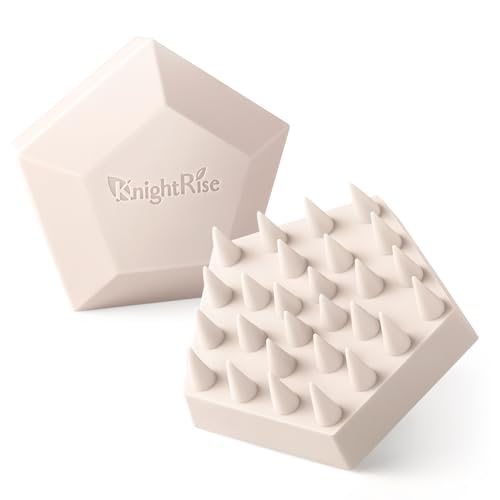 【プロ美容師監修】 KnightRise シャンプーブラシ 頭皮ブラシ スカルプブラシ 頭皮マッサージ (ライトベージュ)