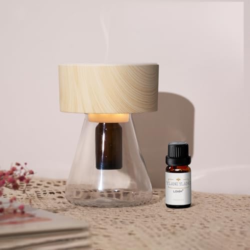 LOXIM アロマランプ アロマディフューザー+イランイラン アロマオイル10ML 水なし ネブライザー式 コードレス コンパクト Type-C充電式 ボトルD...