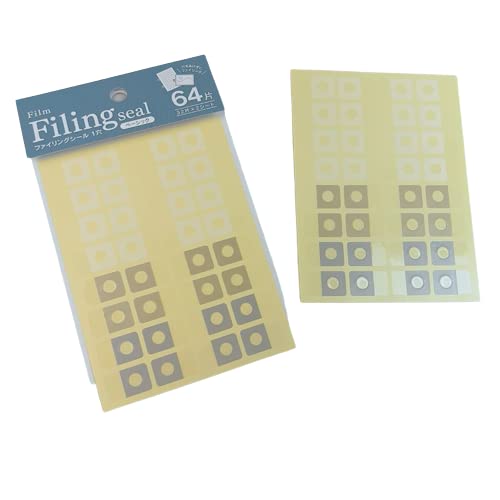 穴を開けずにファイリング 『フィルムファイリングシール』1穴 (32片×2シート) ベーシック