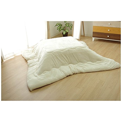 イケヒコ こたつ布団 長方形 無地 フランネル リバーシブル 掛け単品 『17フランIT 抗菌防臭』 アイボリー 約185×235cm(厚掛タイプ) ♯9808...